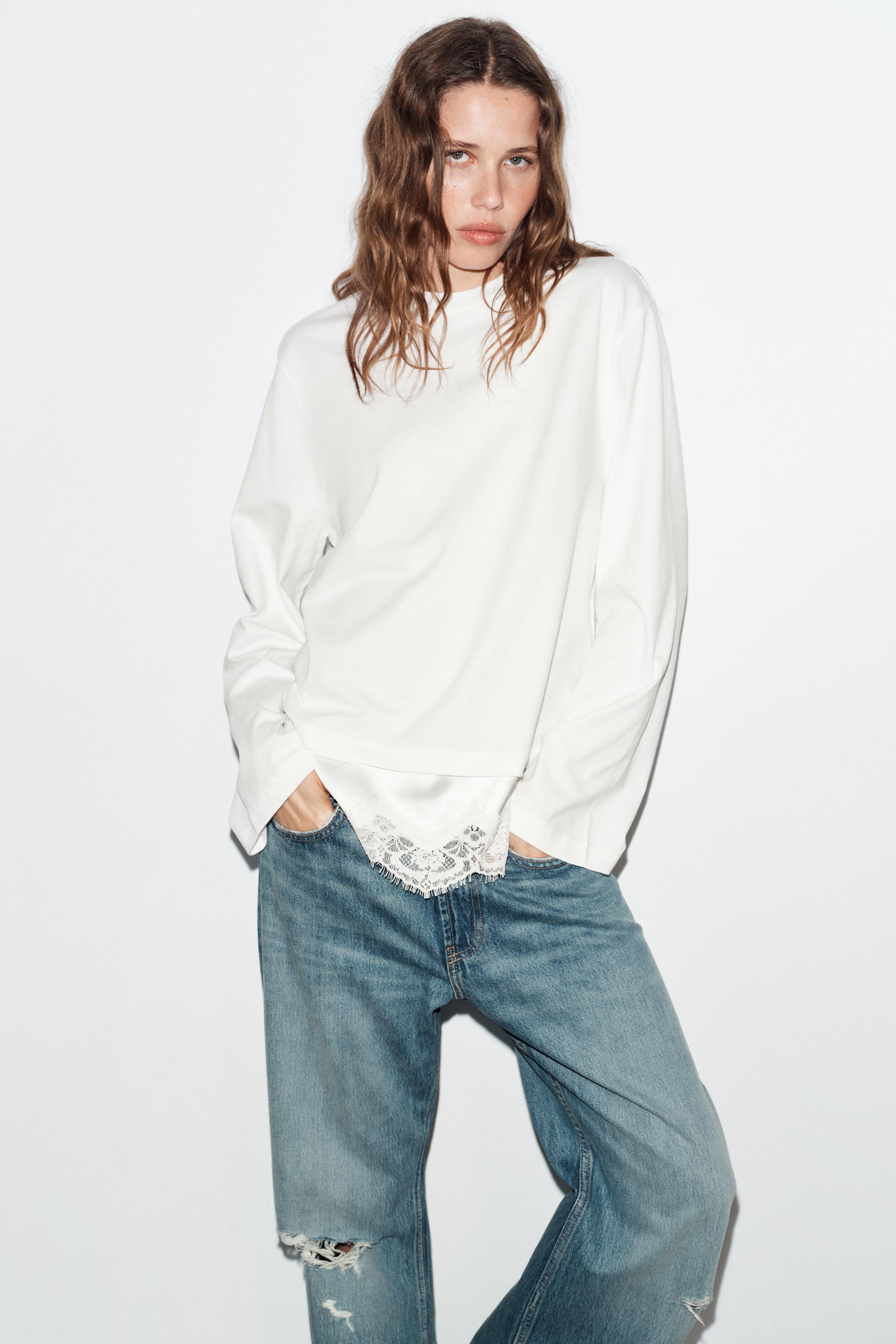 COMBINATION LACE T-SHIRT